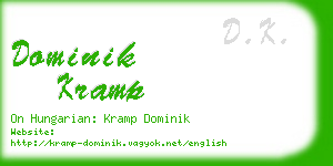 dominik kramp business card